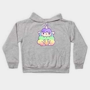 Unicorn Rainbow Sheep Kids Hoodie